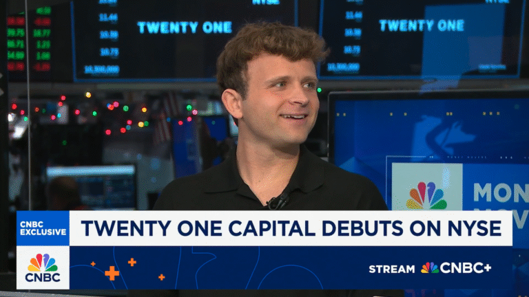 Bitcoin firm Twenty One Capital drops 20% on first day of trading