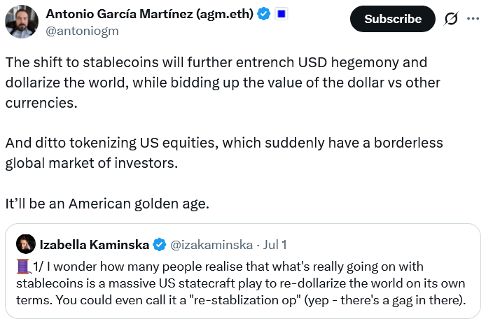 Bitcoin Helps USD's Reserve Status: Coinbase CEO