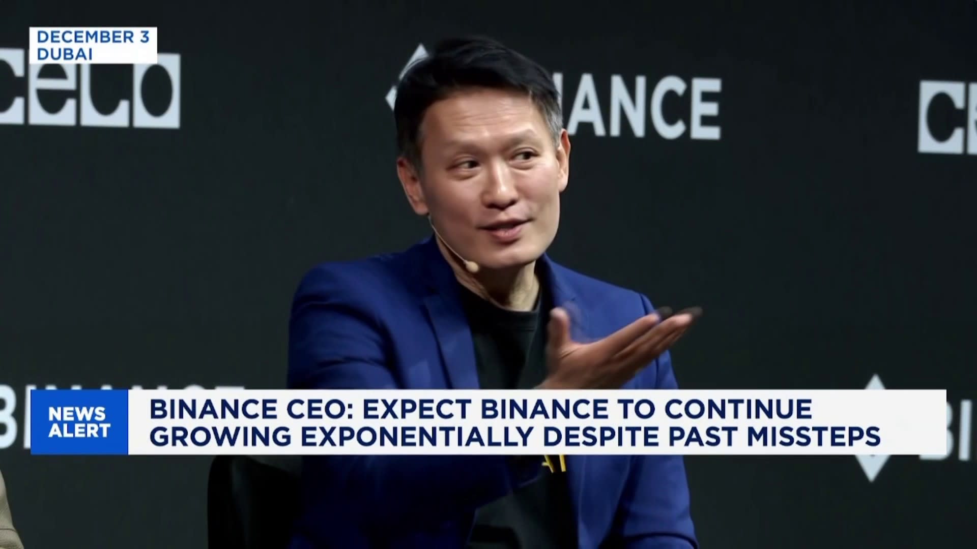 Binance CEO sees exponential growth for company with new leadership structure