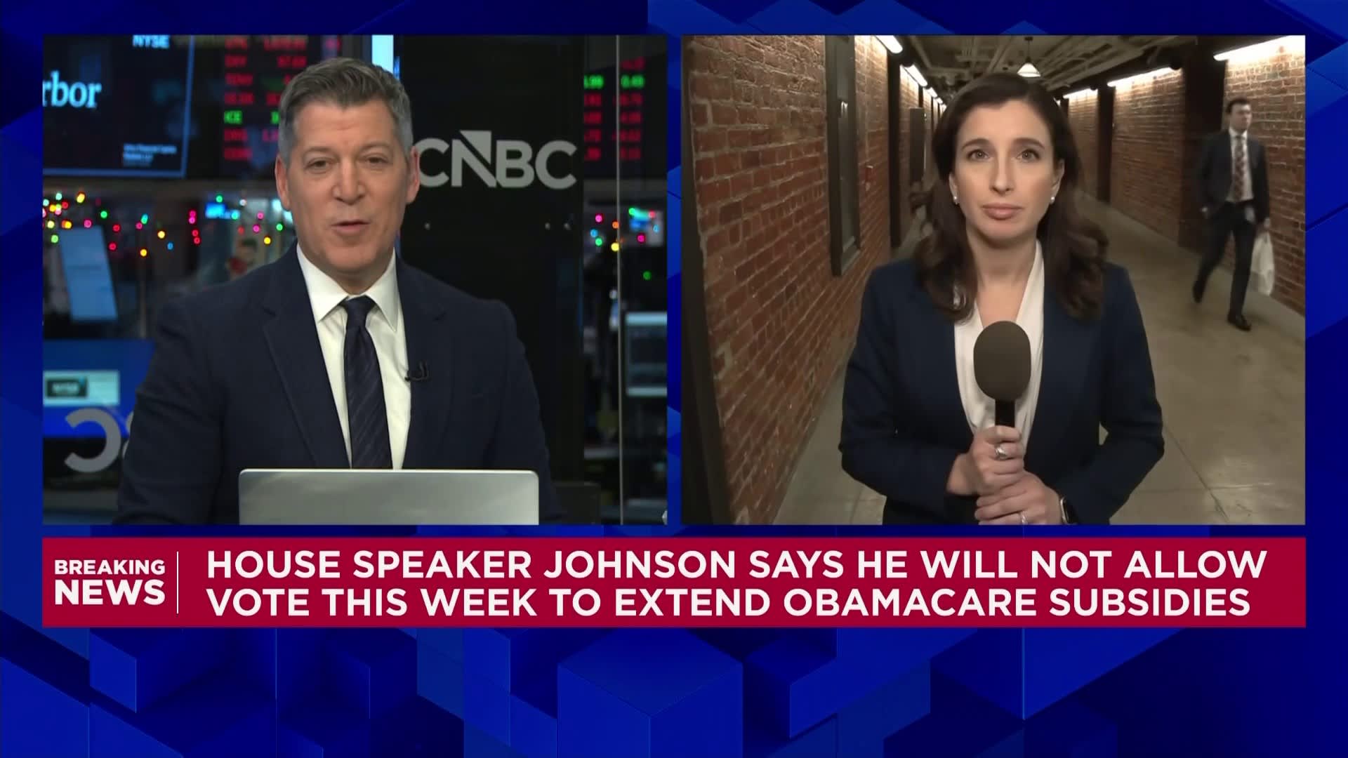 House Speaker Mike Johnson says he will not allow vote this week to extend Obamacare subsidies