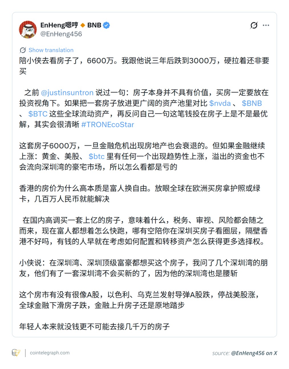 Bitcoin vs Luxury Real Estate: A New Wealth Debate in China