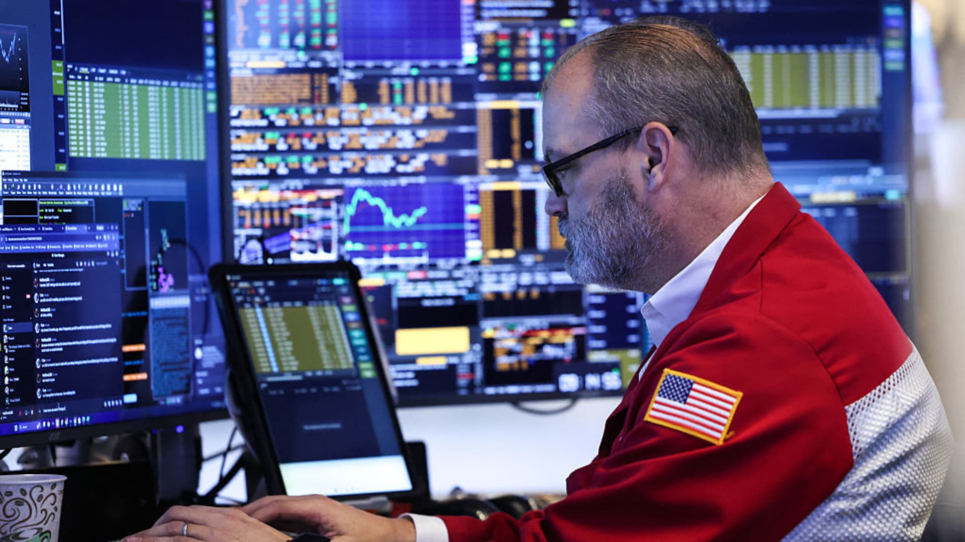 Financial stocks have another rough day, while two sectors buck market slump