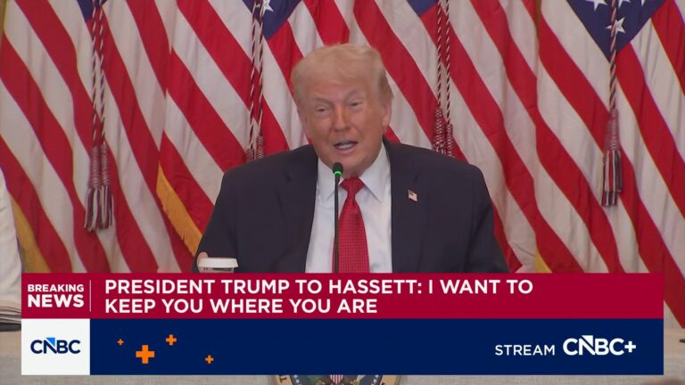 President Trump implies Kevin Hassett will not be the choice for Fed chair