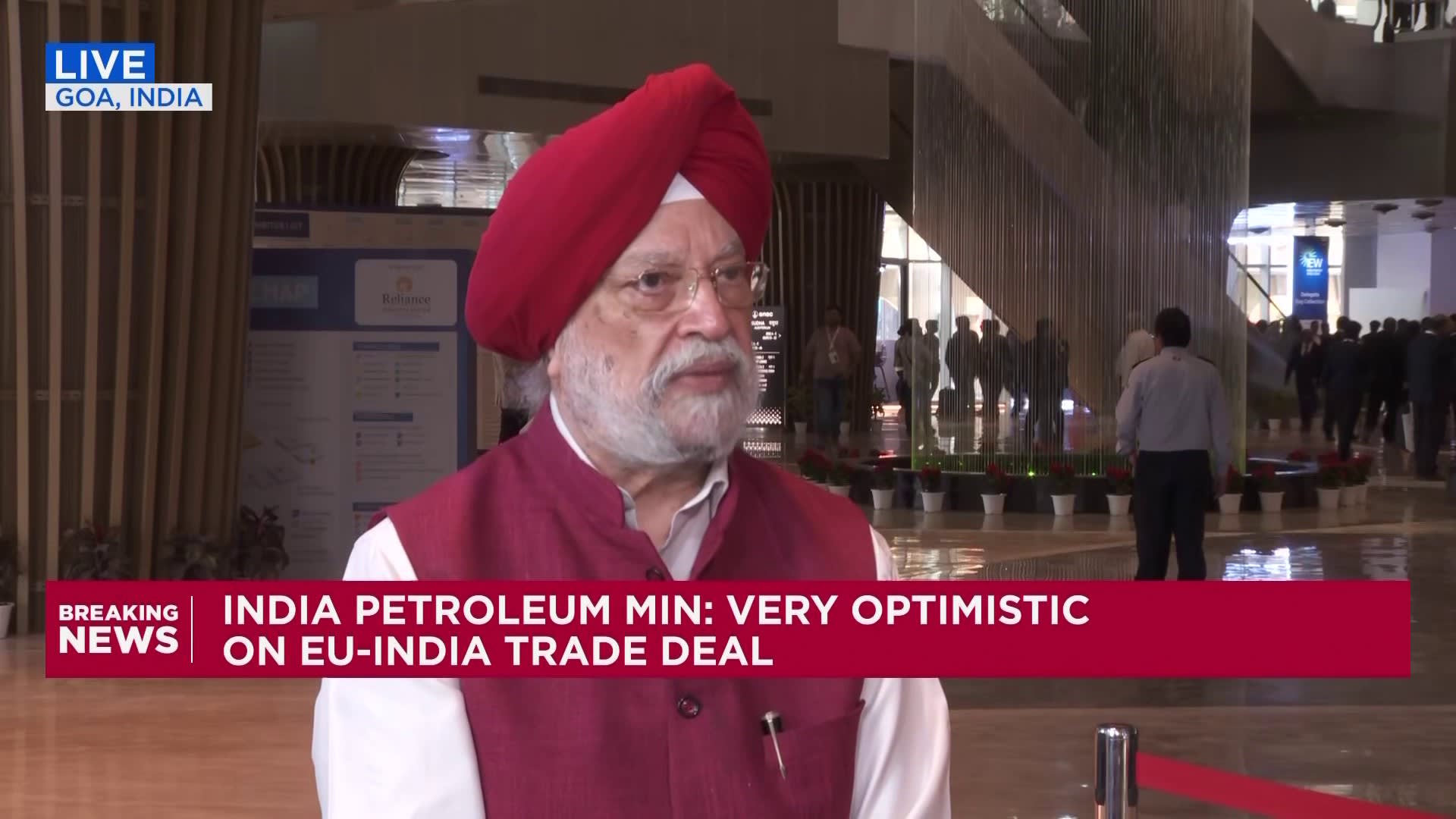 India's Petroleum Minister: I'm optimistic on EU-India trade deal