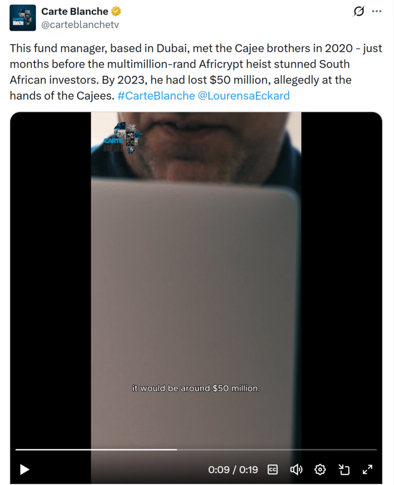 Africrypt Founders Return to South Africa After Years in Hiding: Report