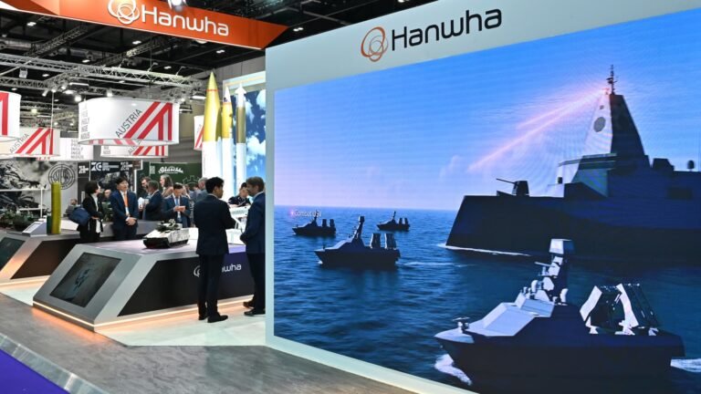 South Korea's largest defense firm Hanwha Aerospace slumps 6% as revenue, pre-tax profit miss estimates