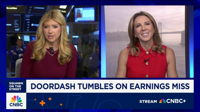 DoorDash stock sinks as company misses earnings