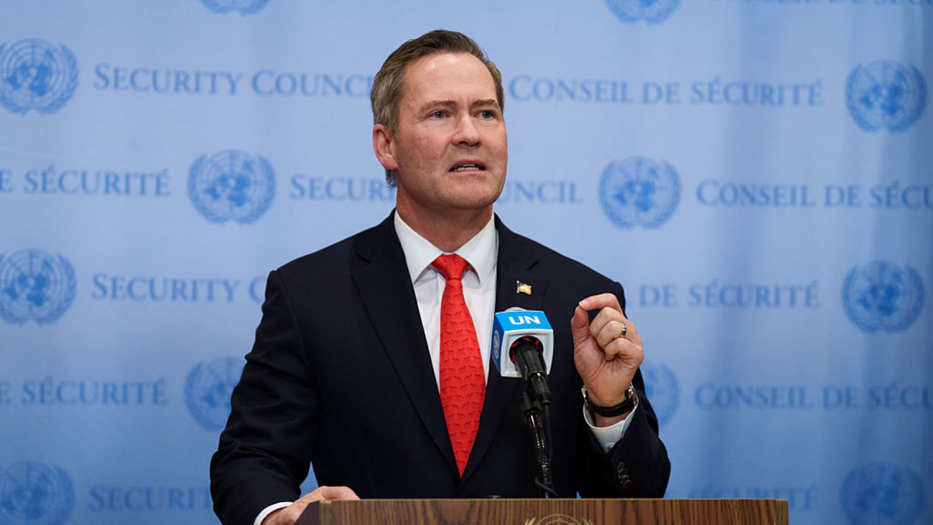 U.S. plans initial payment towards billions owed to the UN, envoy Waltz says