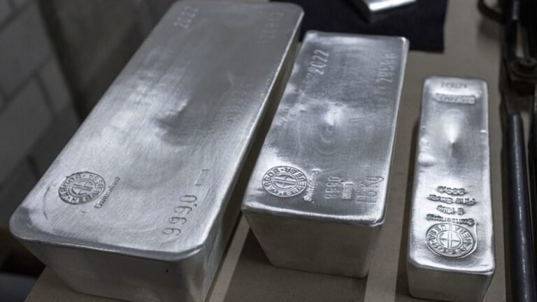 Silver resumes its slide, plunging 13%, after short-lived rebound