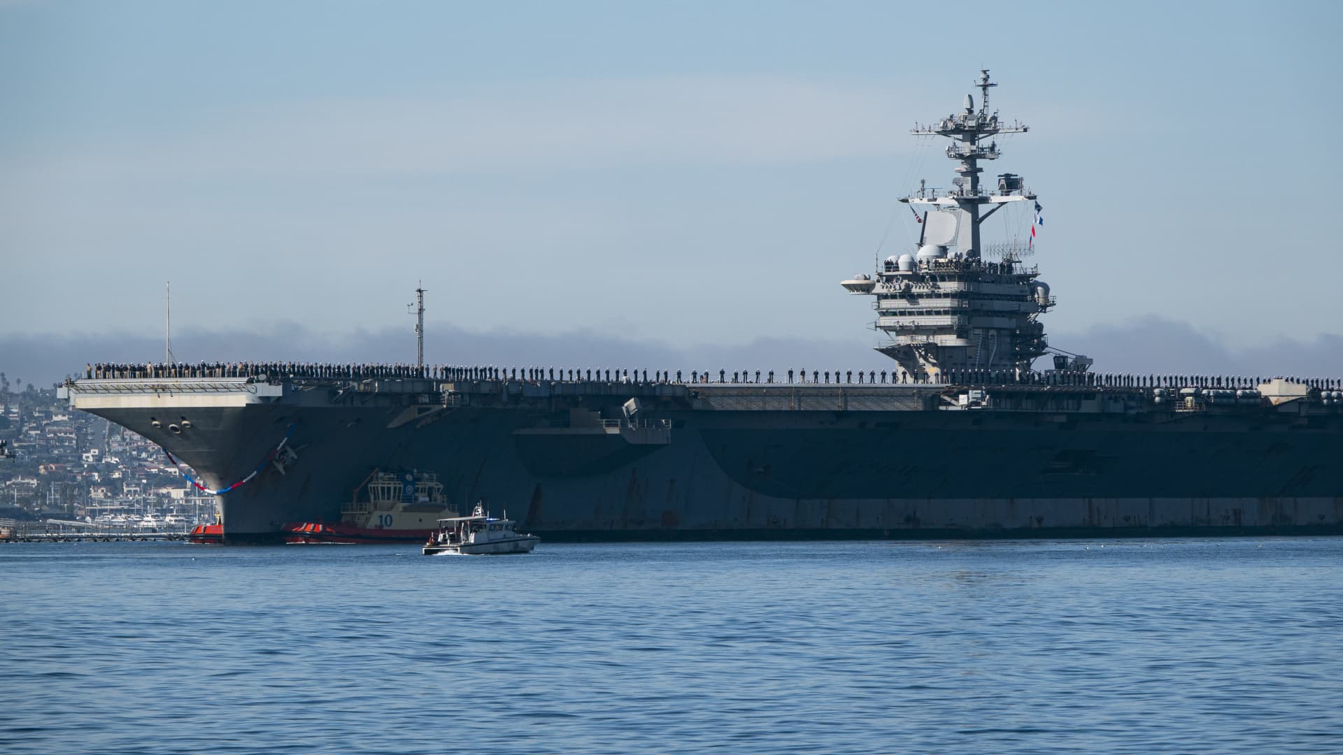 U.S. military shoots down Iranian drone that 'aggressively approached' aircraft carrier