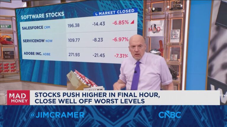 We saw lots of good companies that make software-as-a-service wilt after strong earnings, says Jim Cramer
