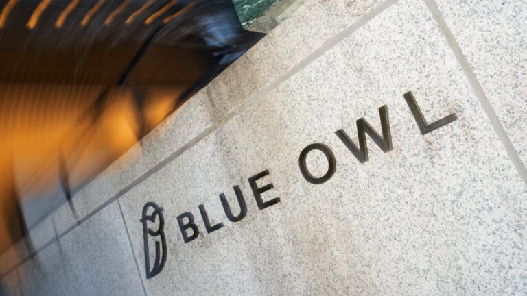 Shares of private credit poster child Blue Owl are falling after a downgrade