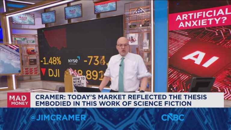 Jim Cramer recaps Citrini Research's new article, suggesting AI disruption could collapse the middle class