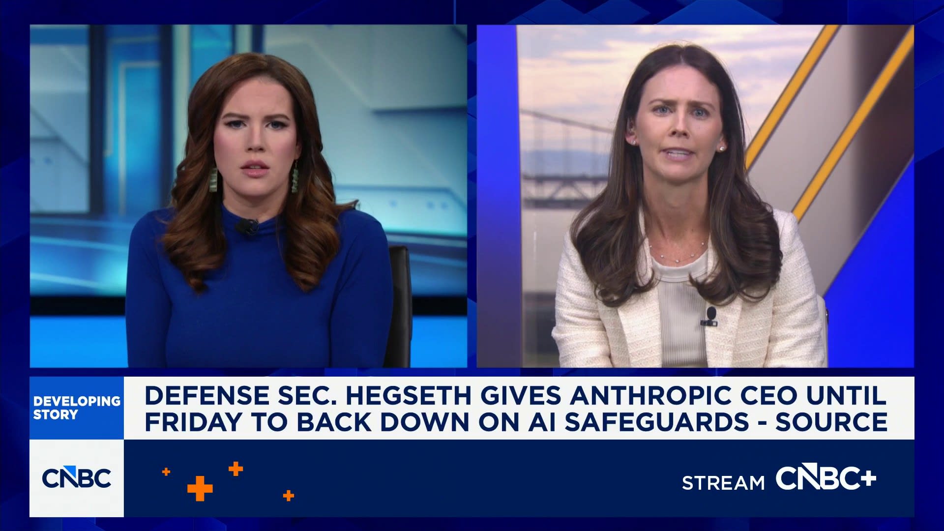 Defense Sec. Pete Hegseth gives Anthropic CEO until Friday to back down on AI safeguards