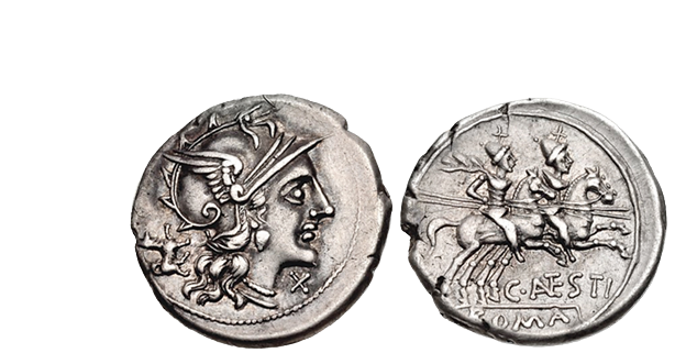 Ancient Roman denarius showing the classical design that influenced Italian coinage for centuries.