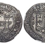 Early-Series-Rincon-8-reales-from-Mexico-City-Mint-featuring-Gothic-lettering-crowned-shield-and-PLVS-VLTRA-banner