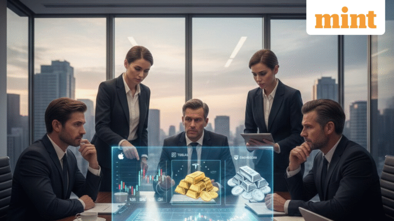 Want to invest  ₹1 lakh now? Experts suggest how to split it between stocks, gold and silver