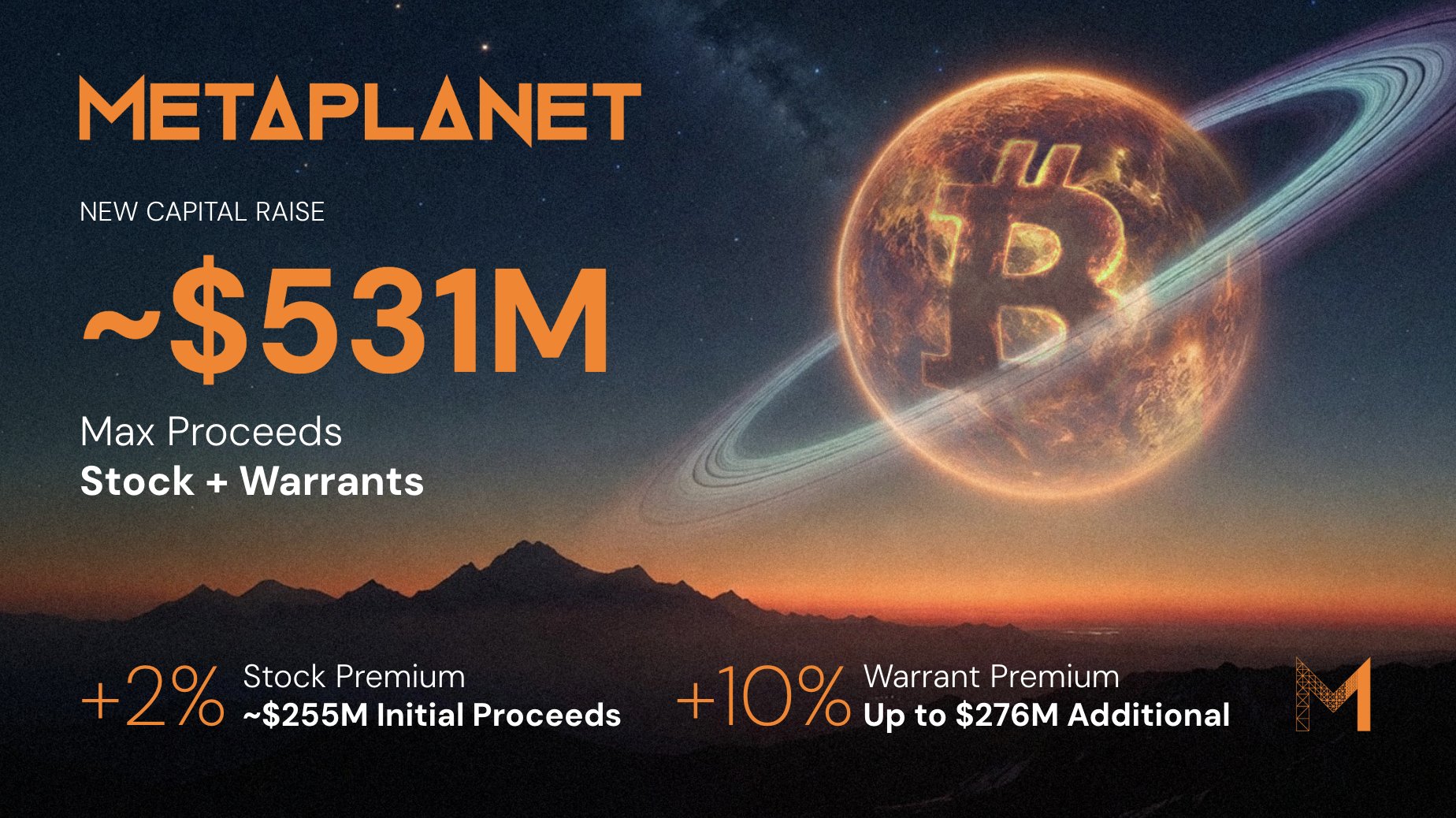 Metaplanet Raises $255M, Seeks $234M via New Strike Warrant Issuance
