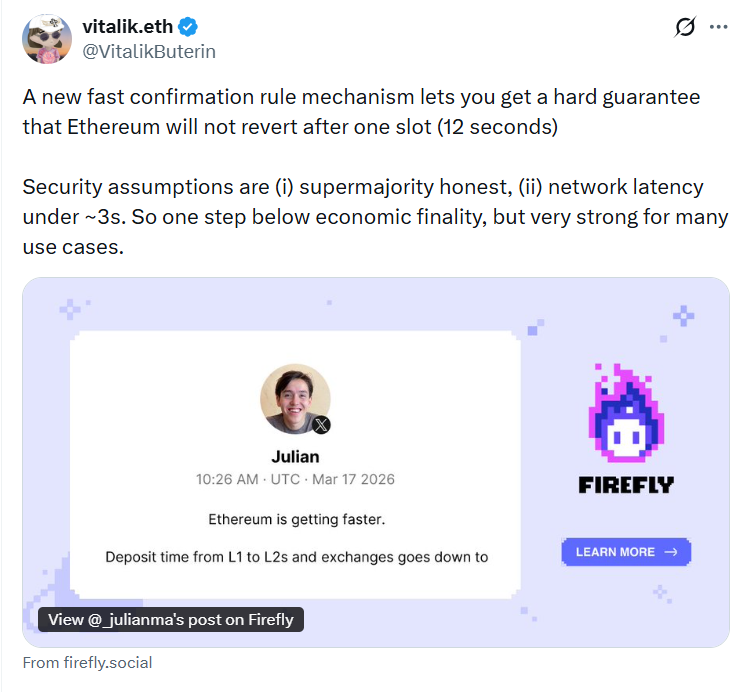 Ethereum Plans to Cut Bridge Times 98% to 13 Seconds With FCR
