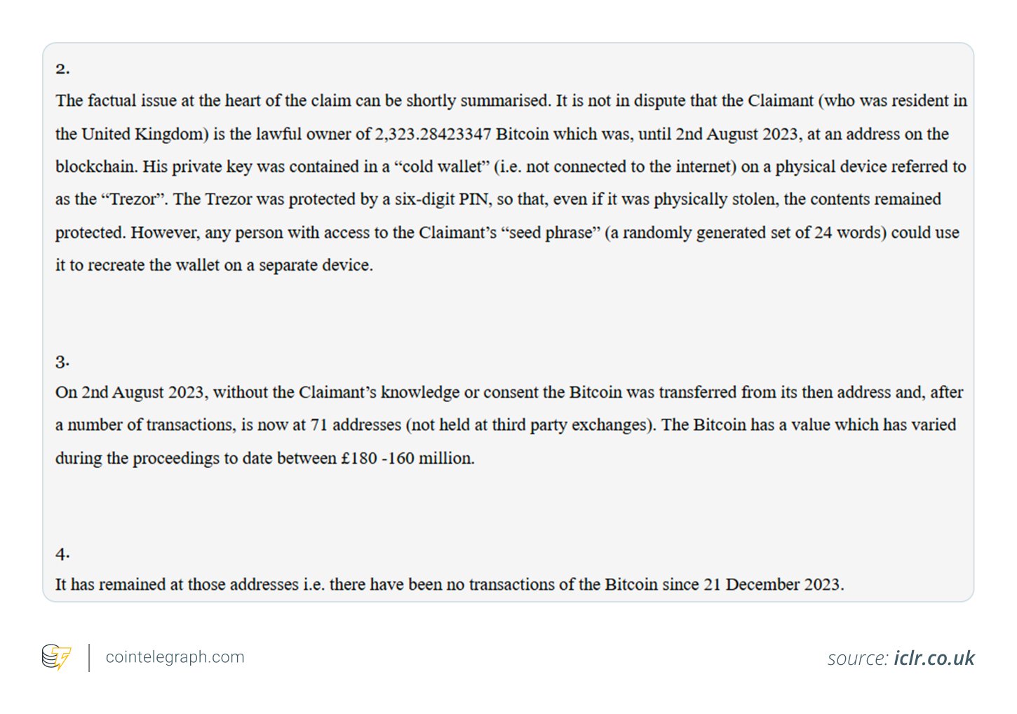 How a Seed Phrase Leak Led to a $176M Bitcoin Theft Case