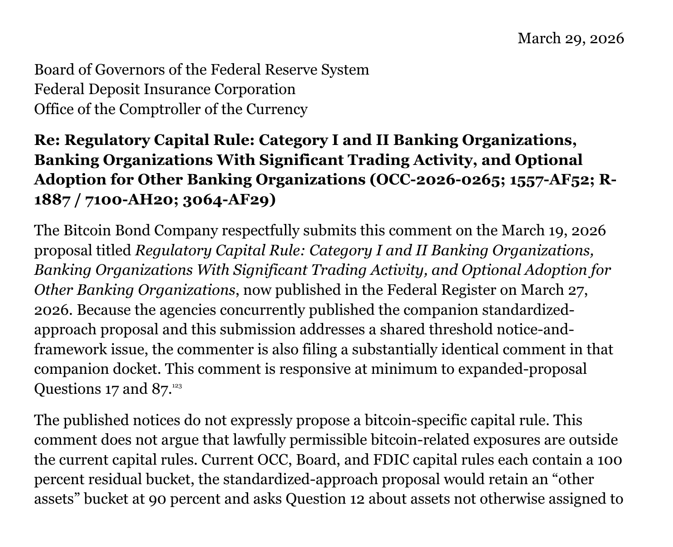 US Bitcoin Firm Warns of Silent Basel Capital Shift