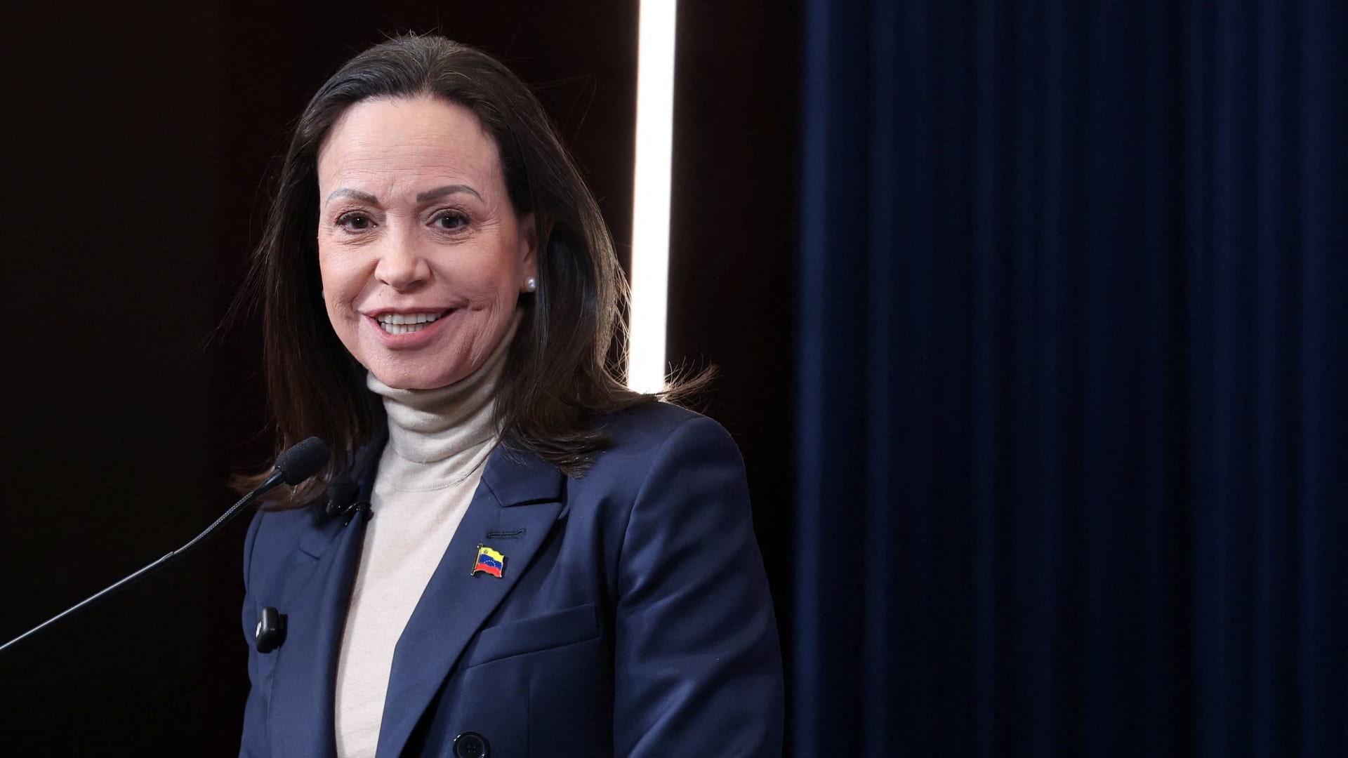 Watch Venezuela opposition leader María Corina Machado address oil and gas executives in Houston