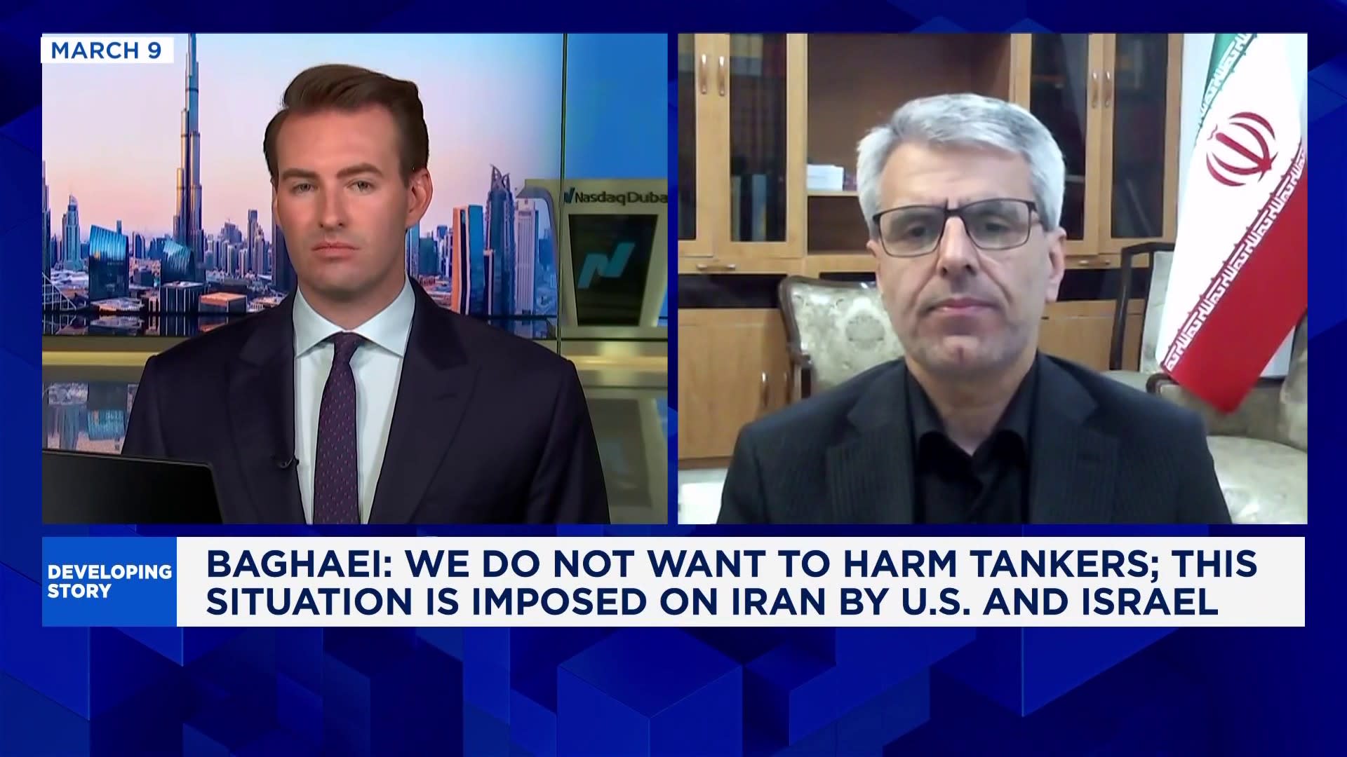 Oil tankers transiting Strait of Hormuz "must be very careful," Iran Foreign Ministry warns