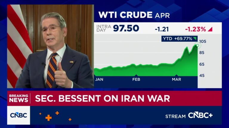 Treasury Secretary Bessent: U.S. is allowing Iranian tankers through Strait of Hormuz
