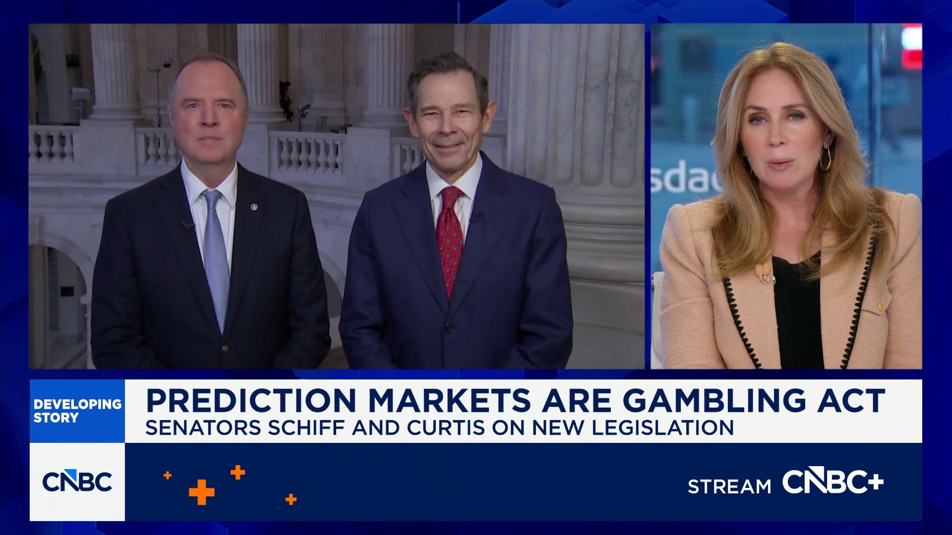 Sens. Schiff and Curtis on the Prediction Markets Are Gambling Act, state of DHS negotiations