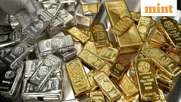 Gold, silver rates today: Comex gold slides $64/oz; silver drops $1.5 as rising dollar caps safe-haven demand