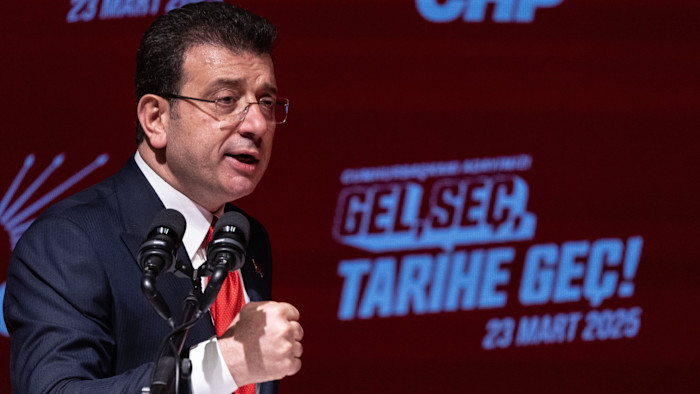 Turkey’s top opposition politician stands trial on corruption charges