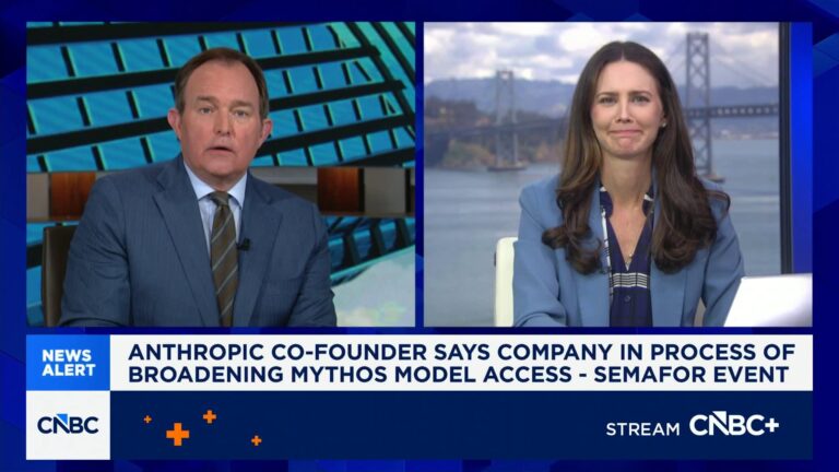 Anthropic co-founder says company in process of broadening Mythos access: Semafor event