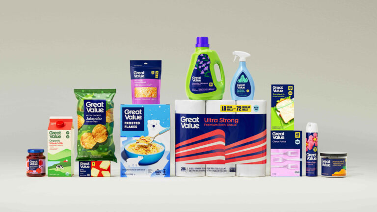 Walmart is refreshing the look of Great Value, its largest private label brand