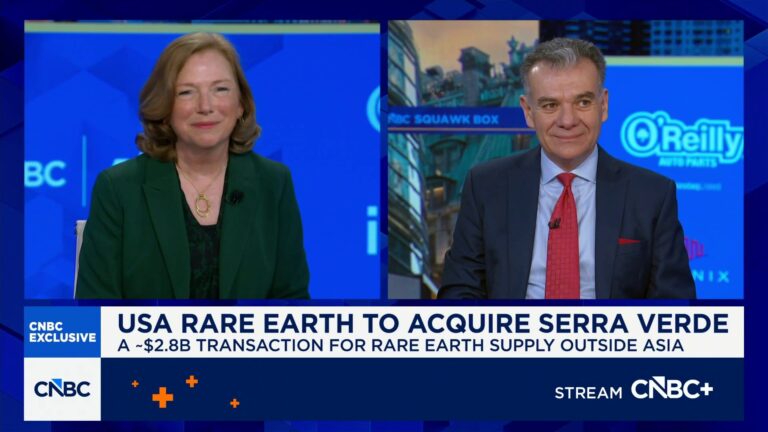 USA Rare Earth CEO: Serra Verde deal gives us access to a mine producing all 4 magnetic rare earths