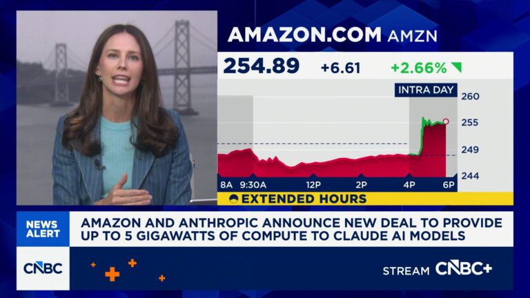 Amazon and Anthropic announce new deal to provide up to 5 gigawatts of compute to Claude AI models
