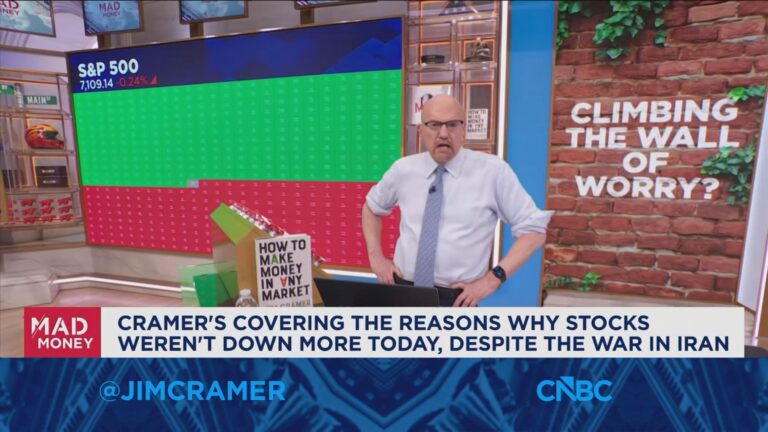 Jim Cramer explains why the market keeps shrugging off the Iran war