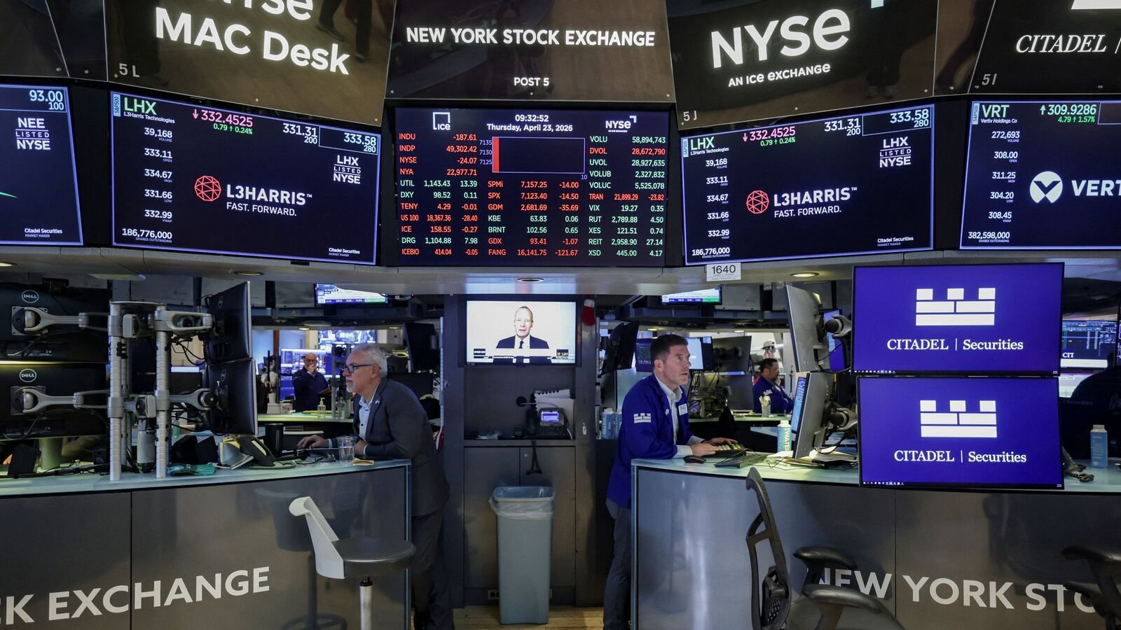 Wall Street: S&amp;P 500, Nasdaq rise on renewed hopes for US-Iran peace talks, Intel surges 24.3% after solid Q1 results