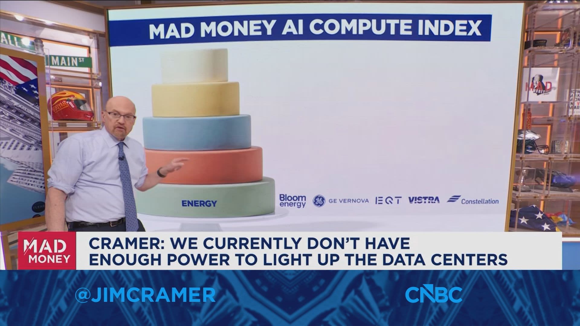 We currently don't have enough power to light up the data centers, says Jim Cramer