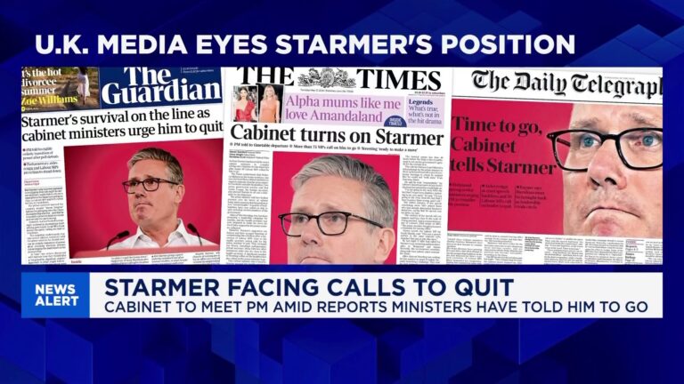 U.K. Prime Minister Keir Starmer under pressure to map out exit