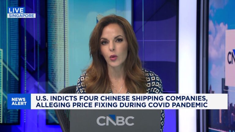 U.S. indicts four of the world's largest shipping container companies for price fixing during the pandemic