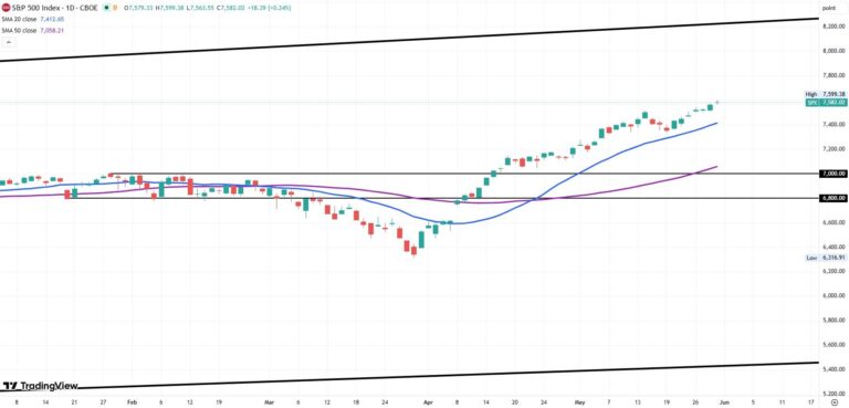 S&P 500 daily index chart