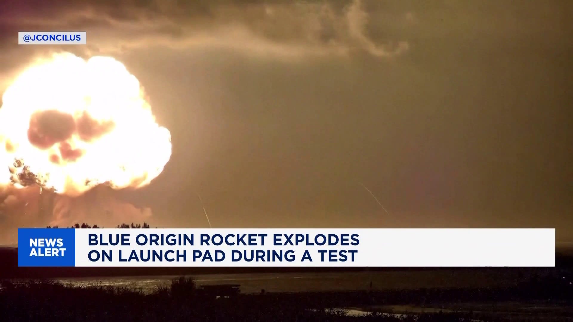 Blue Origin rocket explodes on launchpad during test