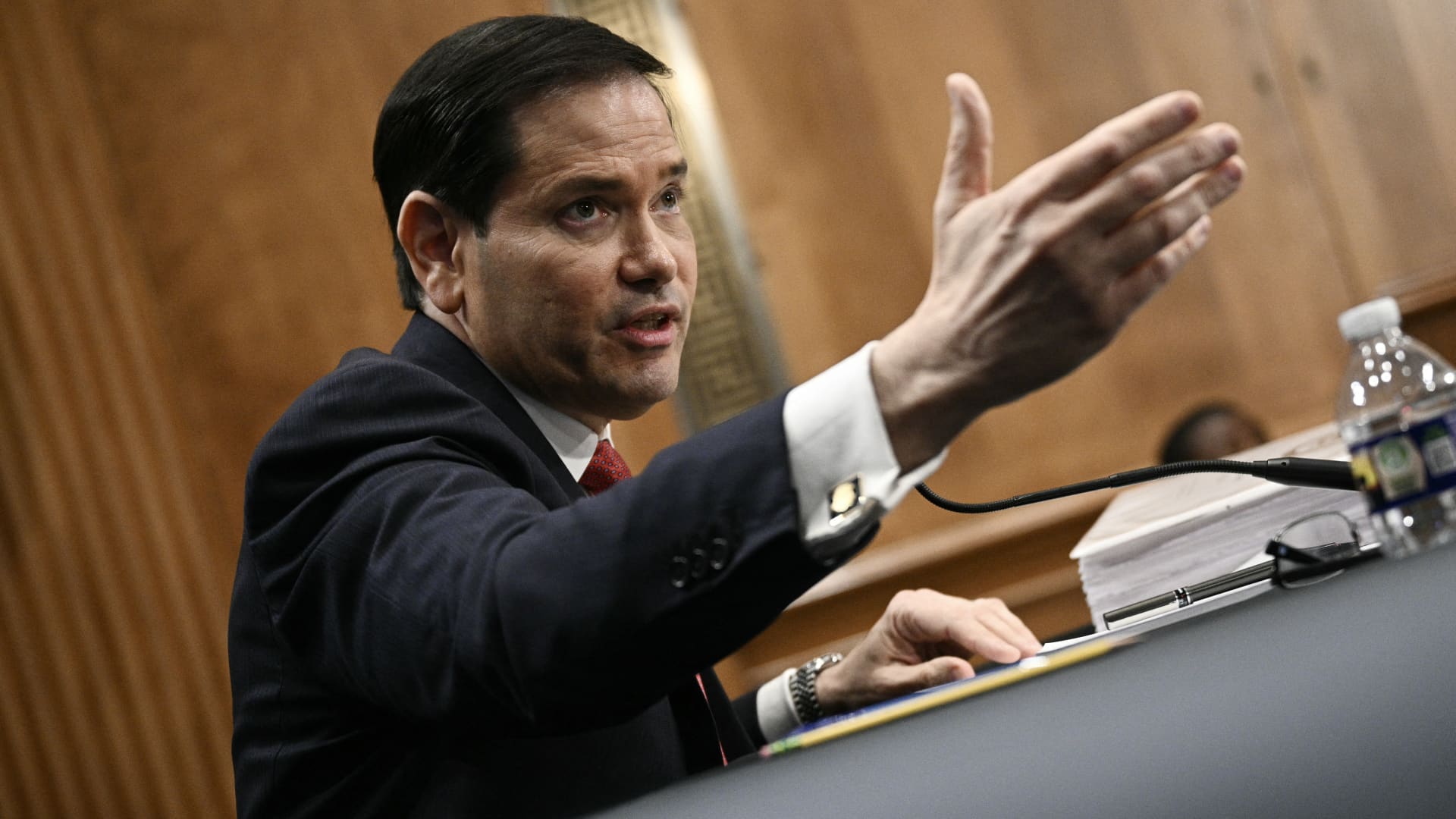 Iran has mined 'large segments' of Hormuz Strait, Secretary of State Rubio says