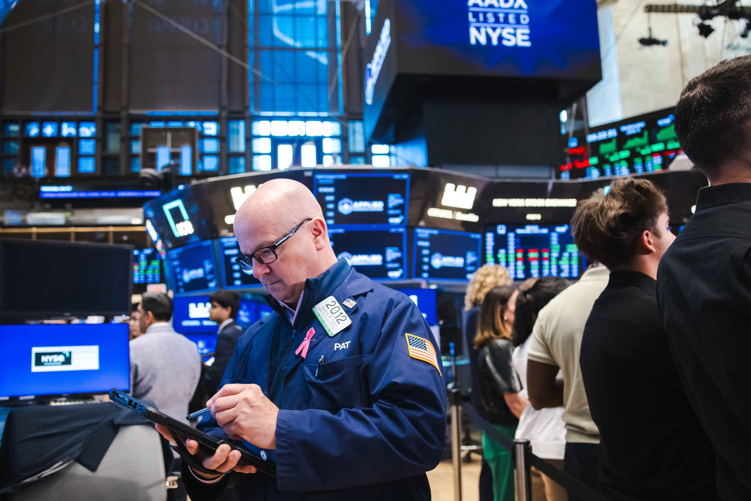 Traders work at the New York Stock Exchange on June 3, 2026.