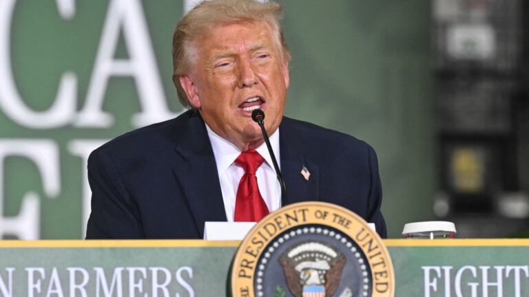 Trump storms out of interview after being challenged about election fraud claims, DOJ fund