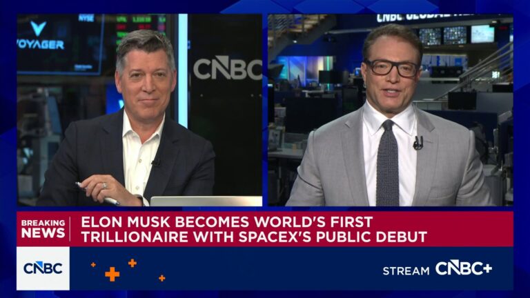Elon Musk becomes the world's first trillionaire with SpaceX debut