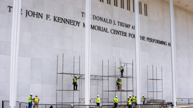 Trump name still must come down from Kennedy Center, judge says