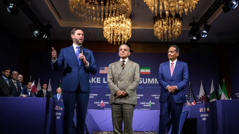 U.S. and Iranians meet in Switzerland for talks, overshadowed by Strait of Hormuz claims