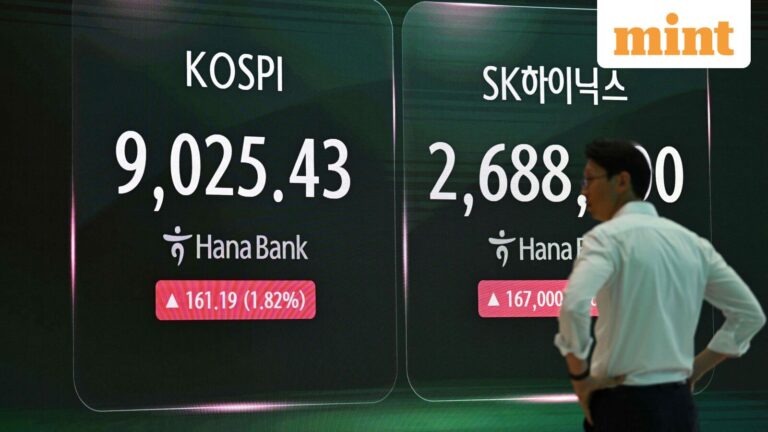 Asian stocks today: Kospi rebounds 3% after crash, Nikkei falls amid global tech stocks sell-off