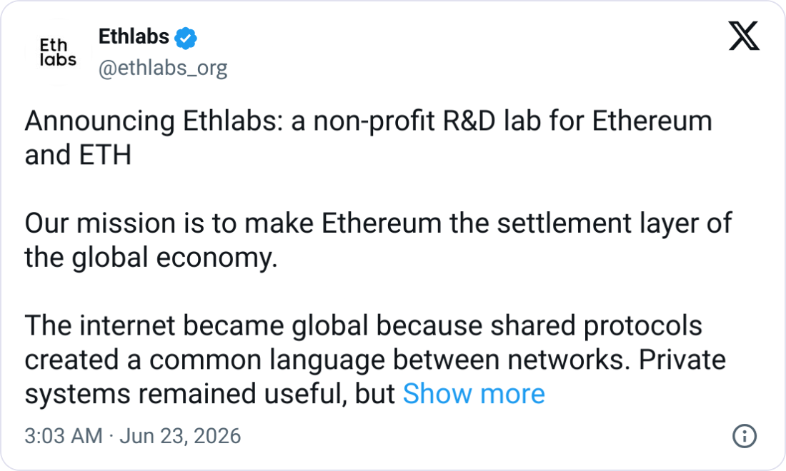 Ethlabs Launches to Scale Ethereum for Institutions